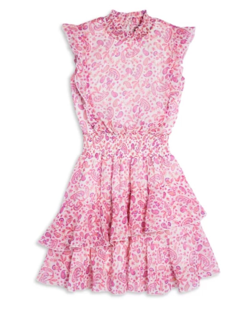 AQUA Girls' Paisley Sleeveless Dress- size L
